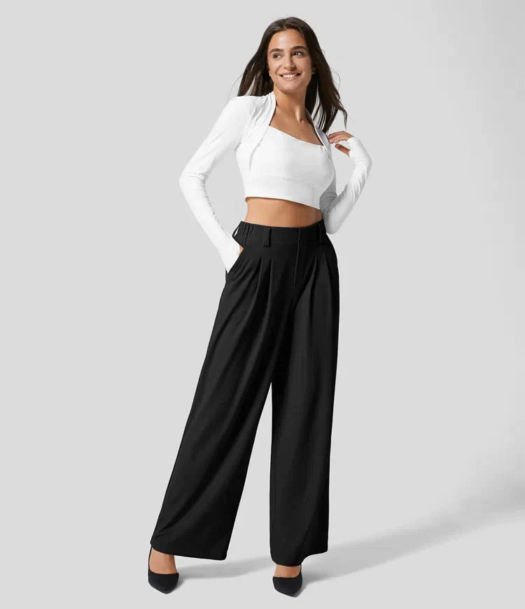 Sinfonia™ Comfort ontmoet moeiteloze stijl in een casual broek met hoge taille