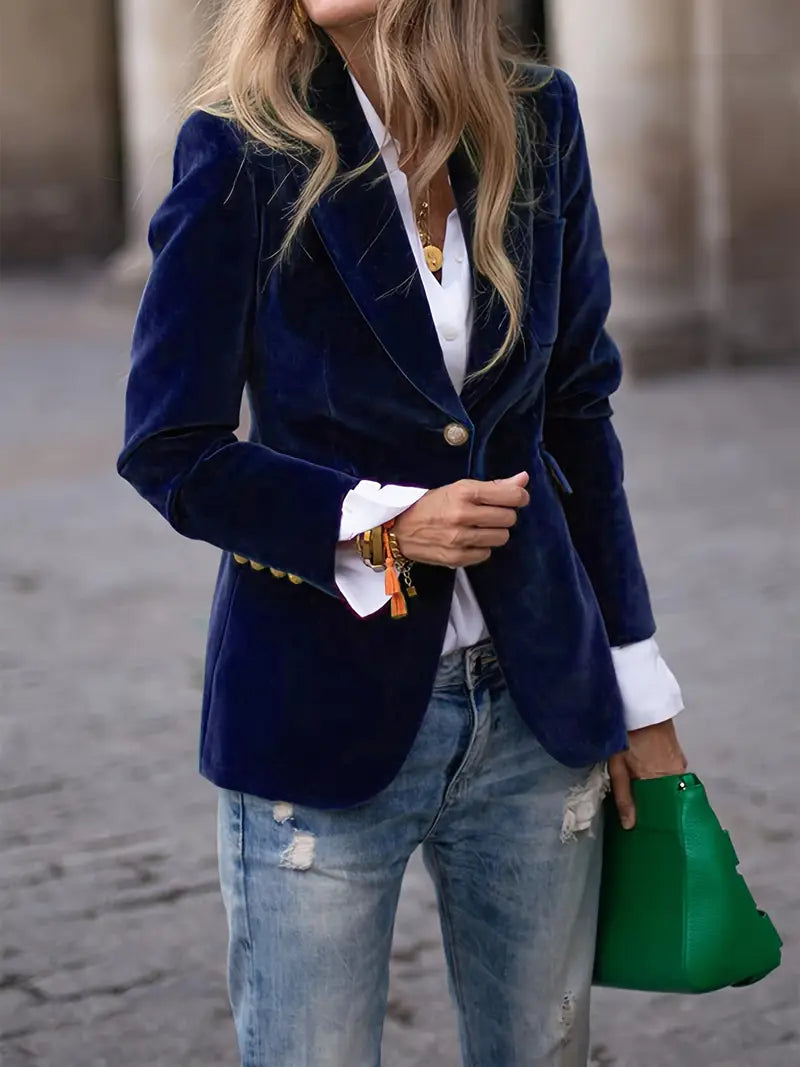Shane – Fluwelen Getailleerde Dames Blazer