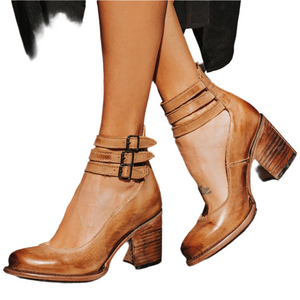 Bianca – Leren Dameslaarzen met Sculpted Design