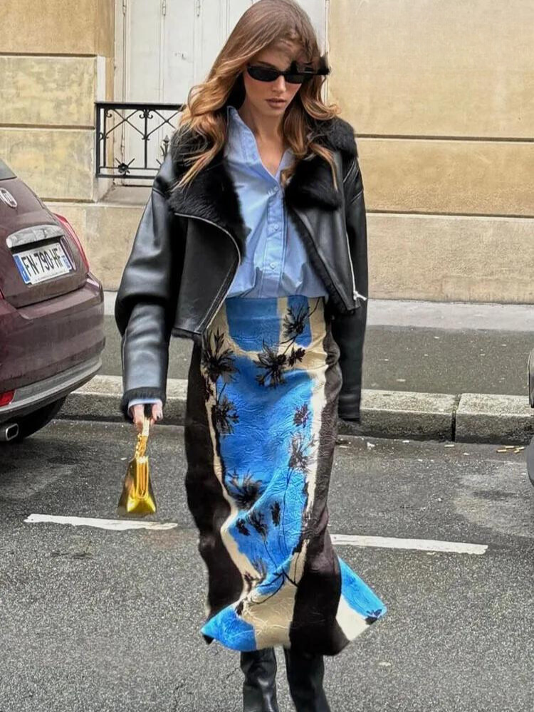 LunaFerretti Glamoureuze Lange Midi Rok Voor Vrouwen