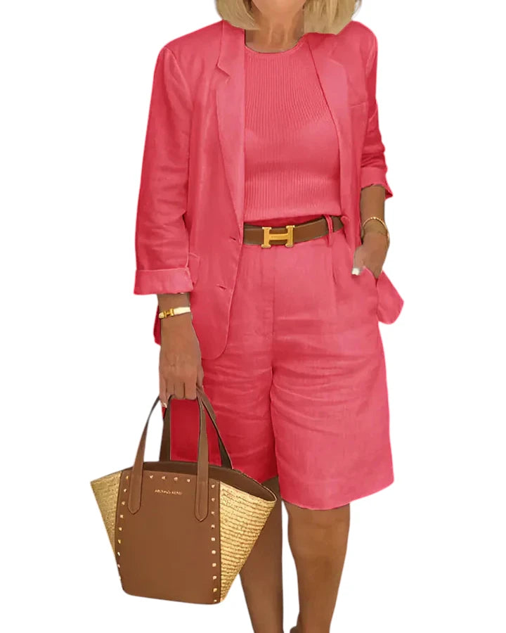 Thera – Dames Twee-Delige Blazer & Shorts Set