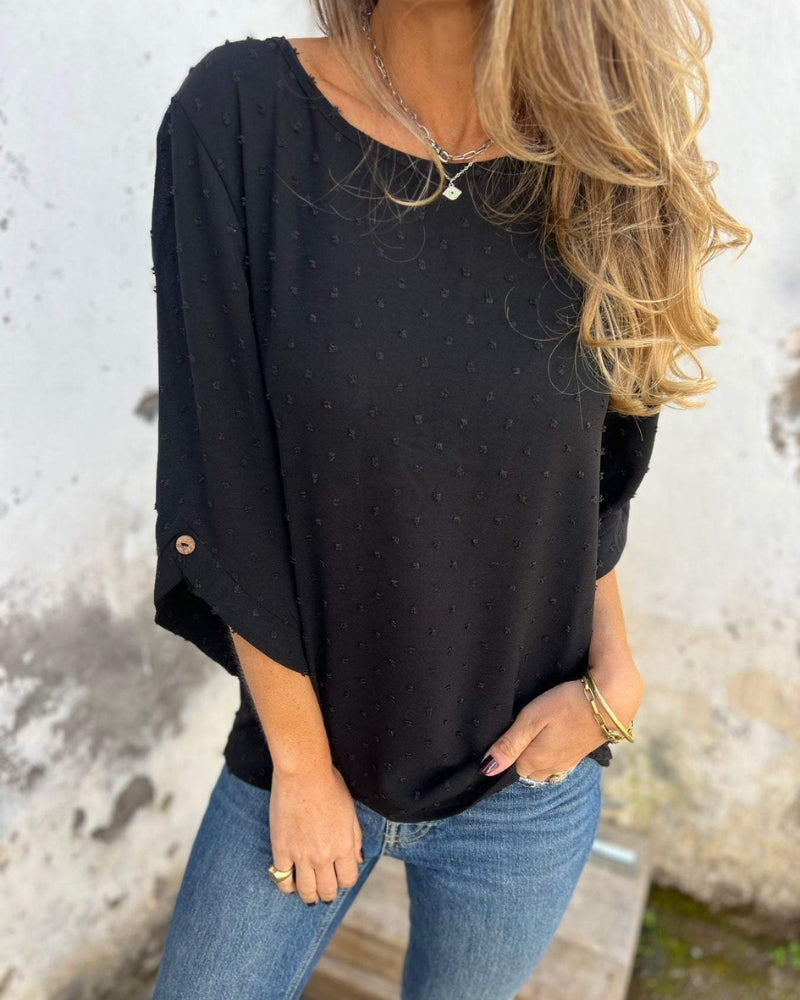 Giulia – Luchtige Damesblouse van Chiffon Jacquard