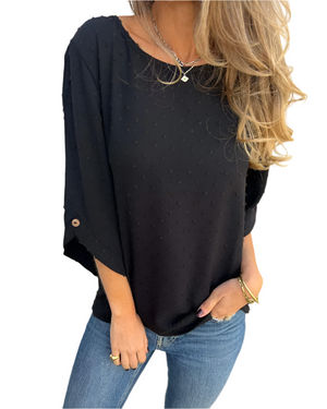 Giulia – Luchtige Damesblouse van Chiffon Jacquard
