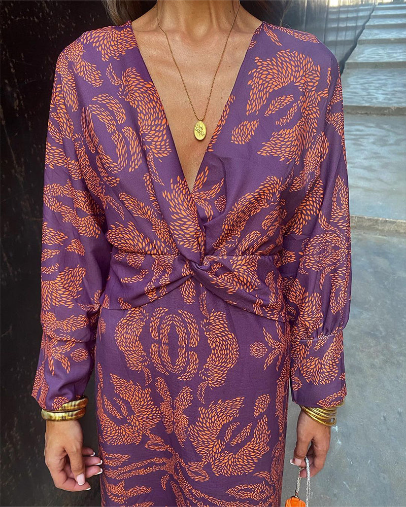 Isabella – Boho-Chic Dames Wikkeljurk Midi