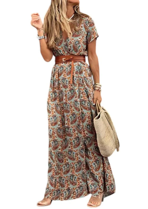 Sofia – Handgemaakt Bohemian Maxi Jurk voor Dames
