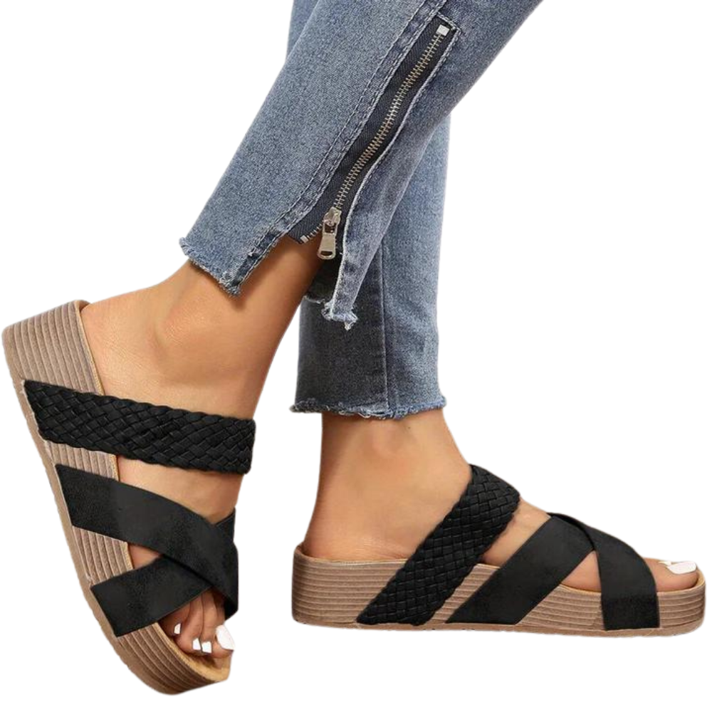 LucianaFerri™ Crisscross-platformsandalen voor dames