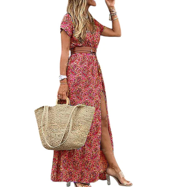 Sofia – Handgemaakt Bohemian Maxi Jurk voor Dames