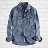 EnricoValdini Vintage Denim Overhemd Voor Mannen
