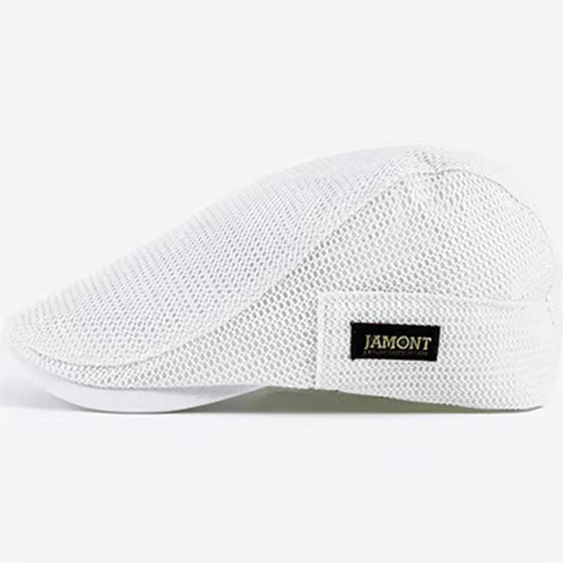 Lorenzo – Ademend Mesh Flat Cap voor Mannen