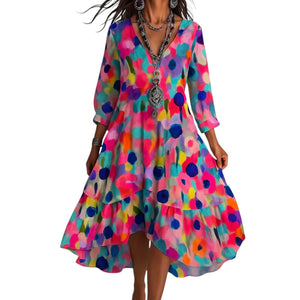 Eliza – Dames Boho Jurk met Vloeiende Pasvorm