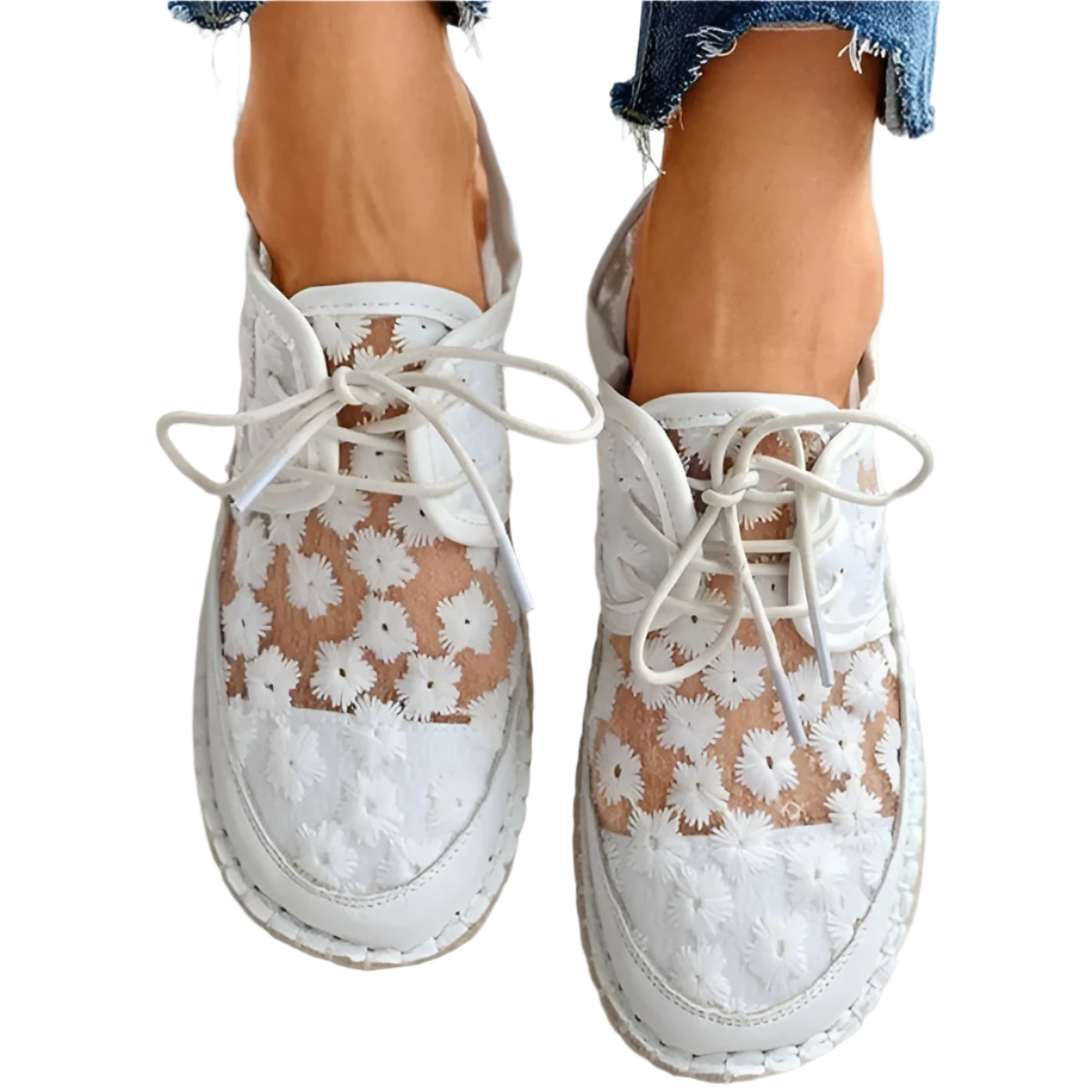 Isabella – Luchtige Comfort Dames Schoen met Bloemenprint