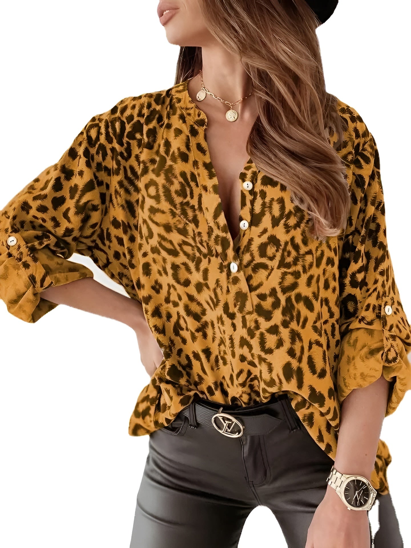 Chiara – Luchtige Damesblouse met Panterprint