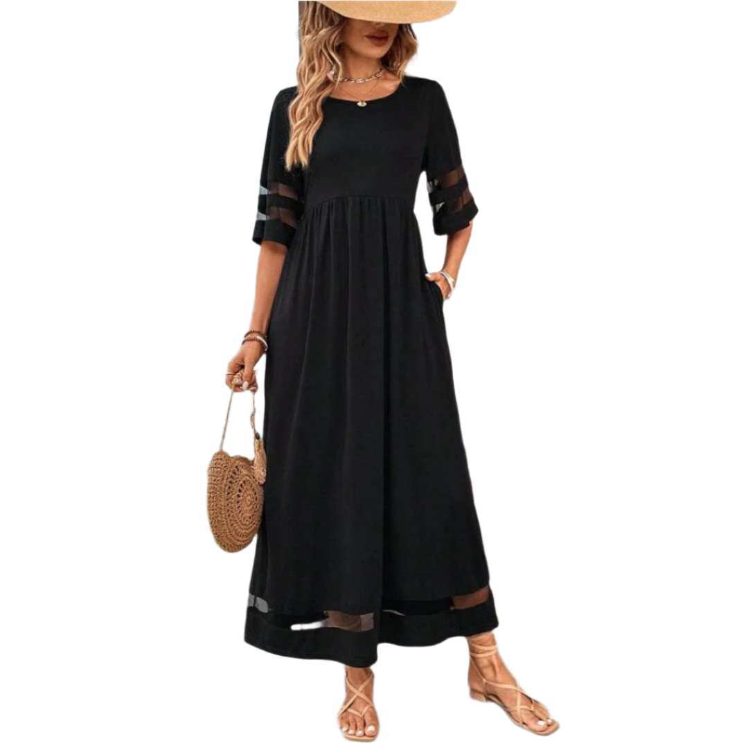 Yuna – Luchtige Dames Maxi Jurk met Zakken