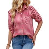 Cecelia – Losvallend Dames Blouse met Ruitpatroon
