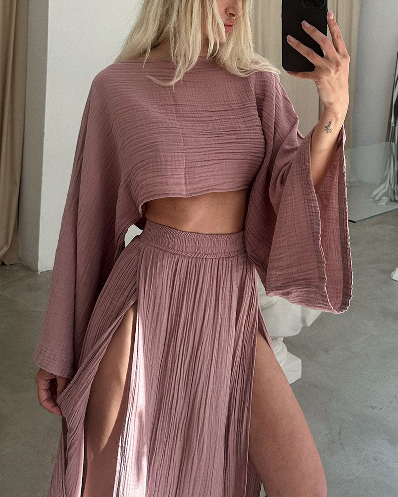 Elena – Boho-Chic Dames Katoenen Rokenset