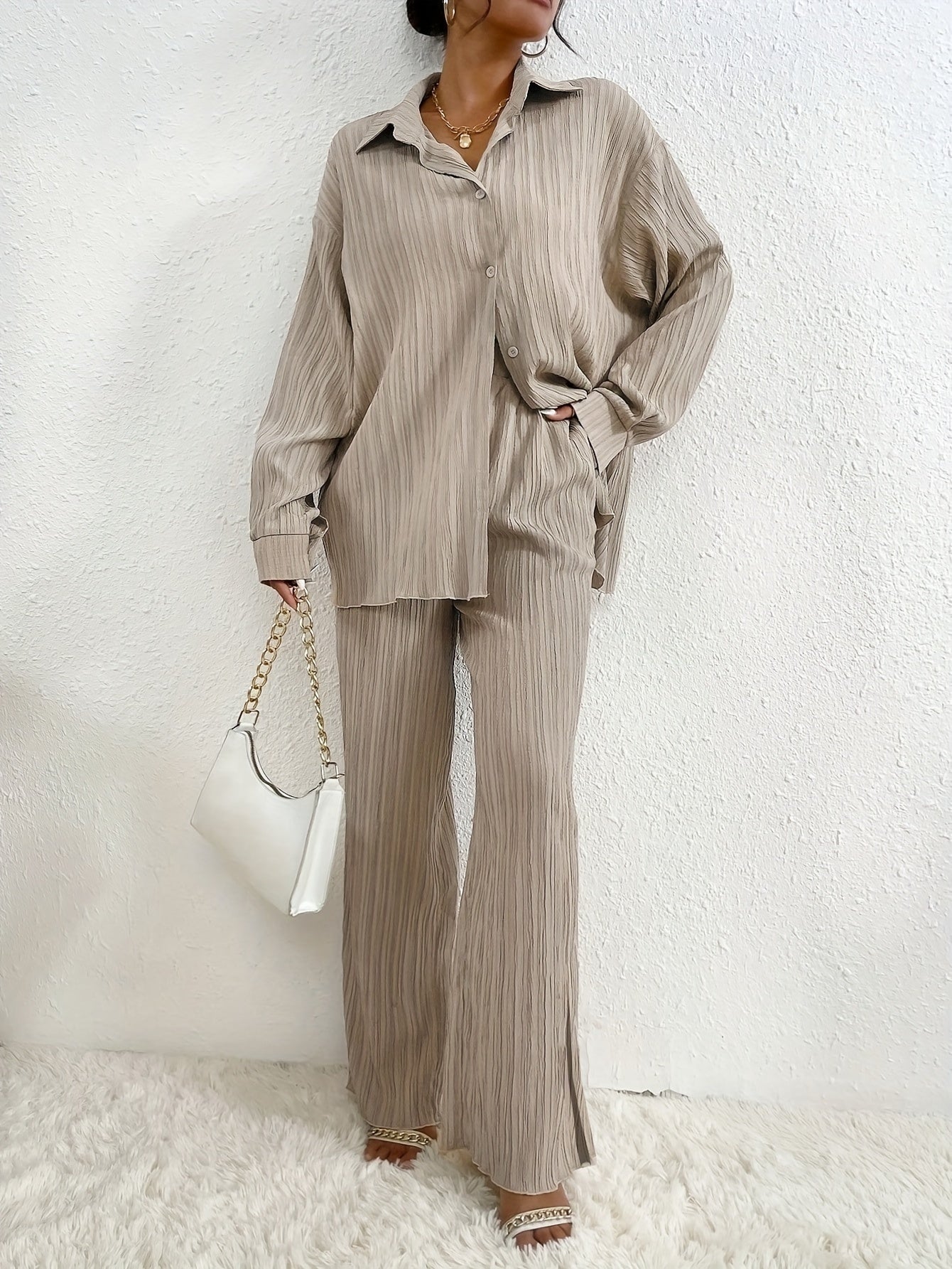 Isabella – Gestreepte Tweedelige Lounge Set voor Dames