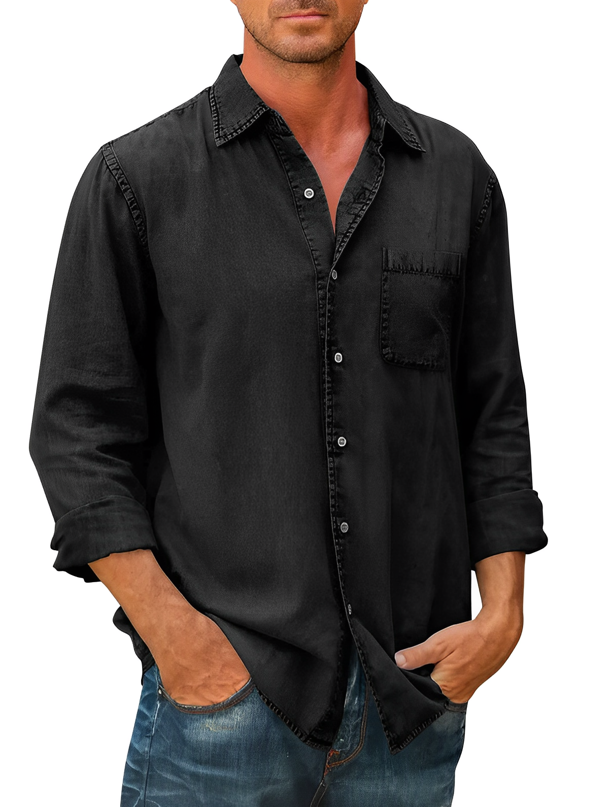 Alessandro – Comfort Fit Heren Denim Overhemd