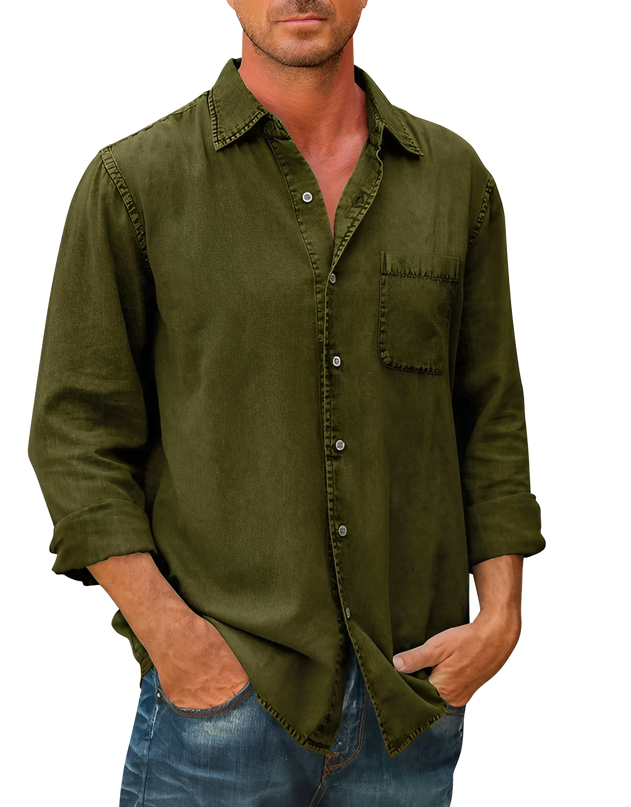 Alessandro – Comfort Fit Heren Denim Overhemd