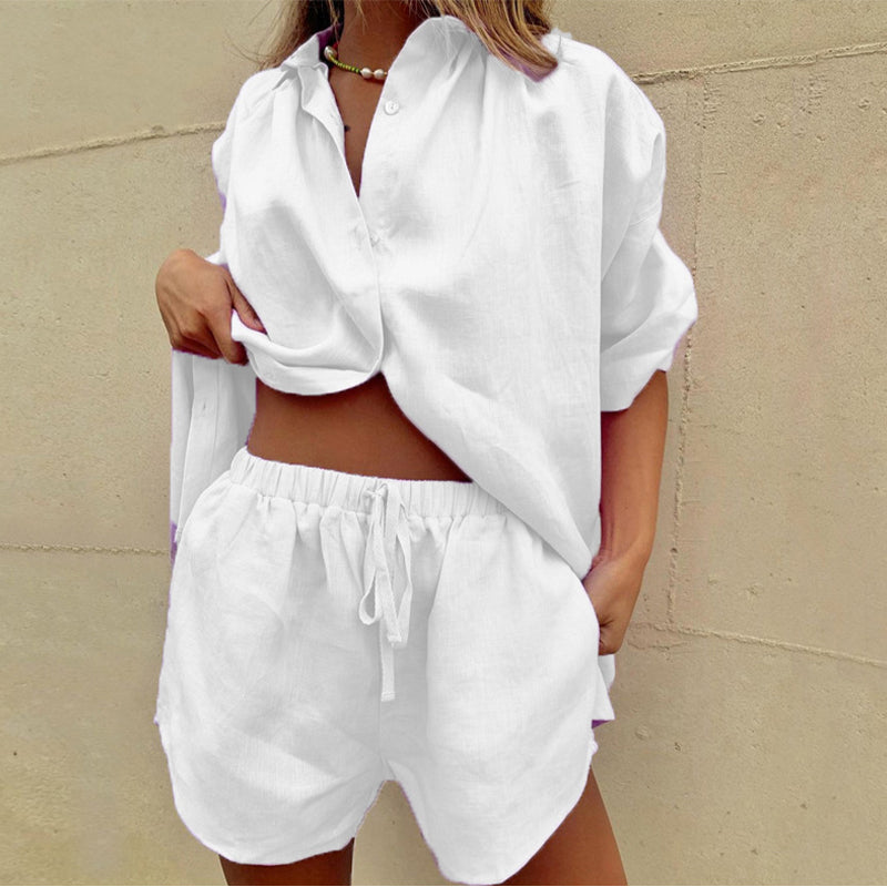 Sorelli – Dames Katoenen Tweedelige Lounge Set