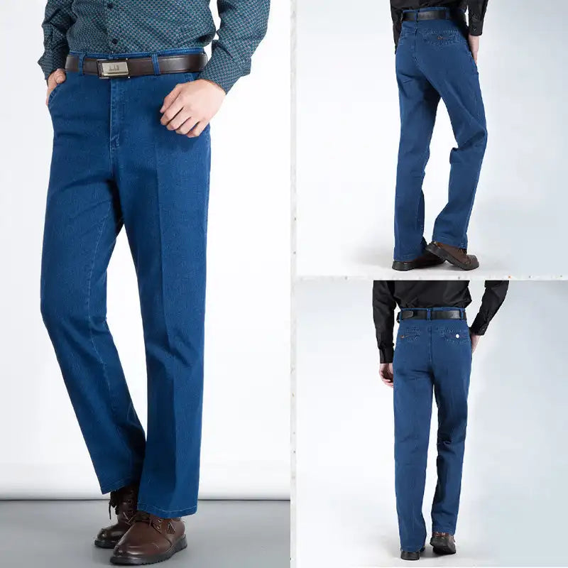 LucaMarini Rechte Jeans met hoge taille voor heren