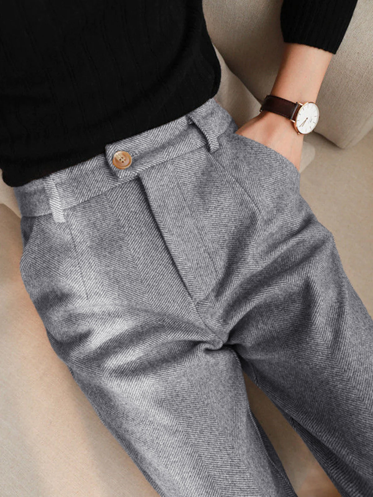 Lennart – Elegante Chevron Damesbroek