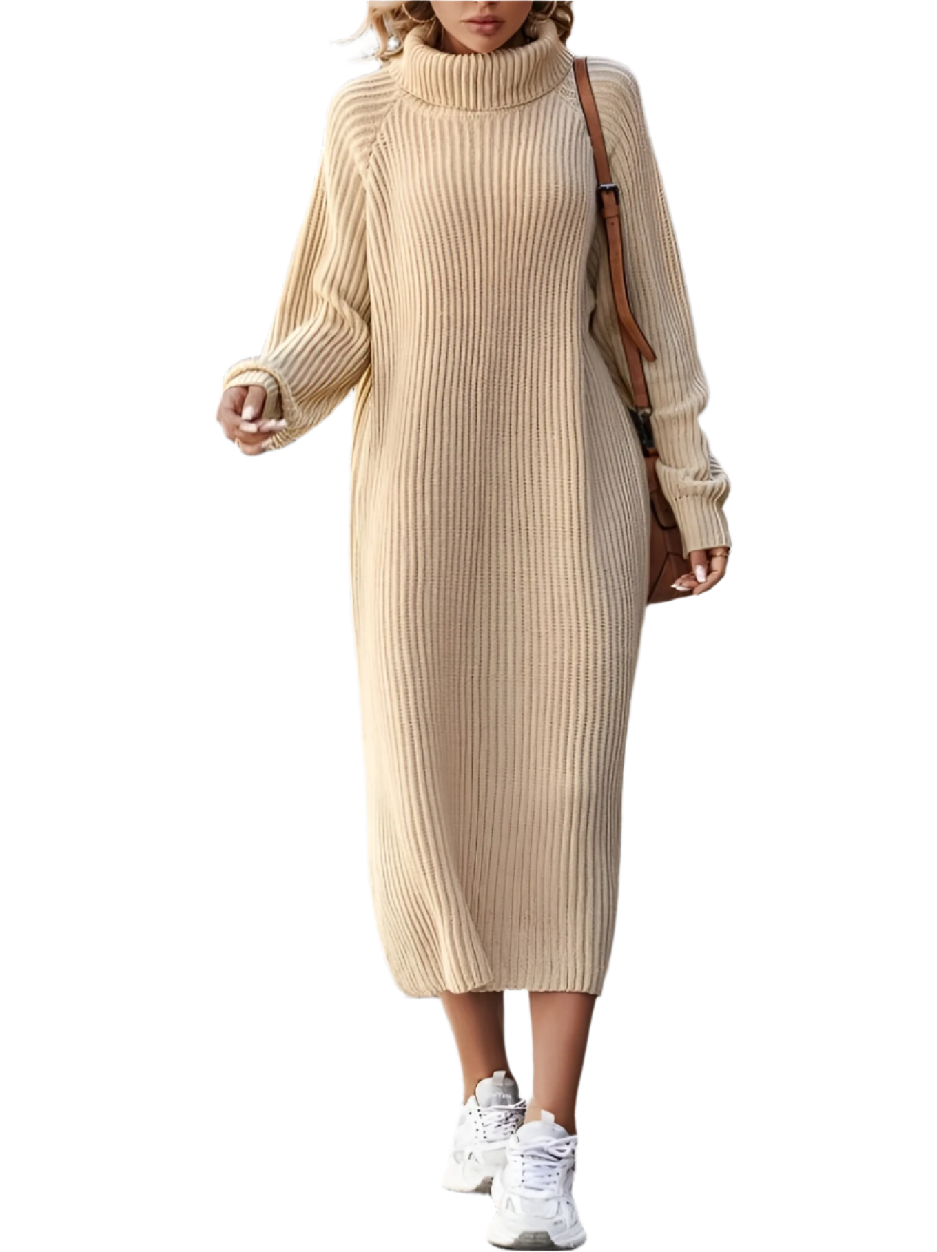 Elena – Gebreide Coltrui Winterjurk voor Dames