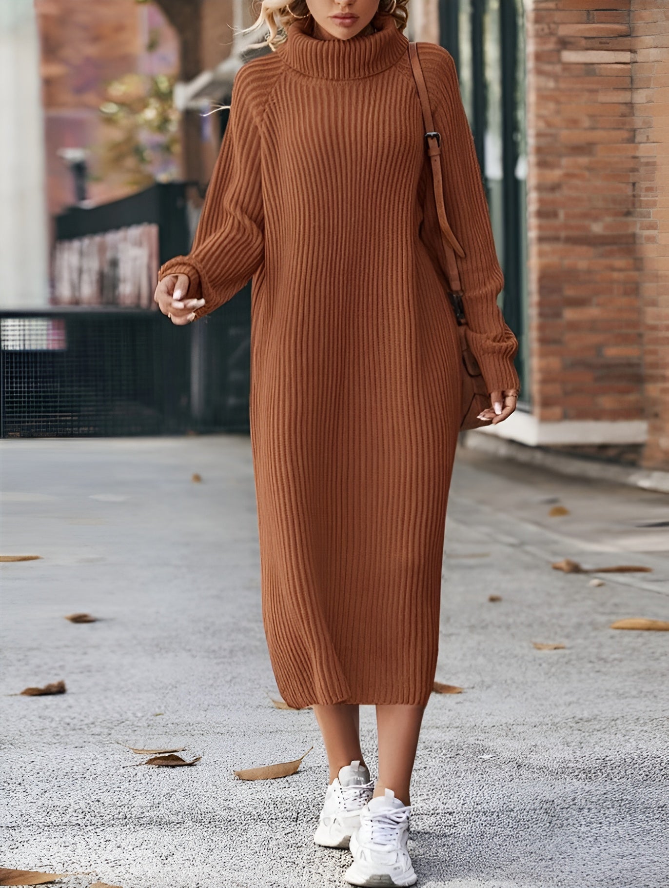 Elena – Gebreide Coltrui Winterjurk voor Dames