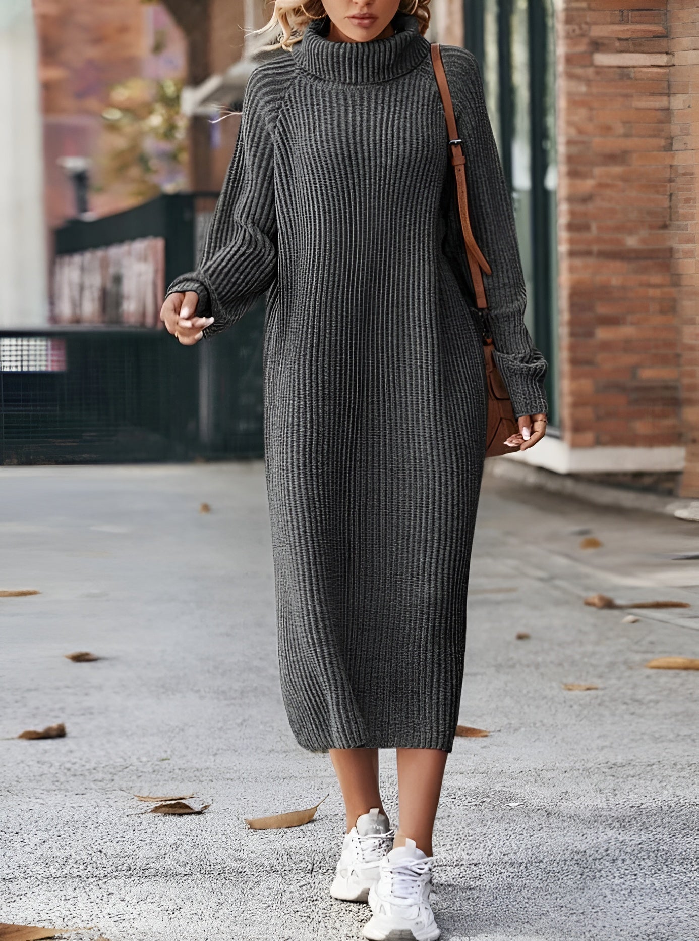 Elena – Gebreide Coltrui Winterjurk voor Dames