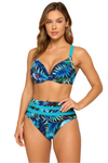 Camila – Dames Bikini Set met Hoge Taille en Bladerenprint