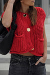 MarcoBellini Rood Gebreid Vest