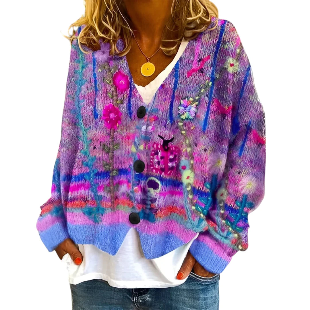 Celine – Bohemian Dames Bloemen Cardigan