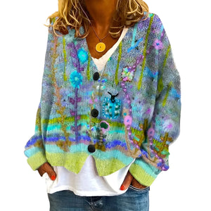 Celine – Bohemian Dames Bloemen Cardigan