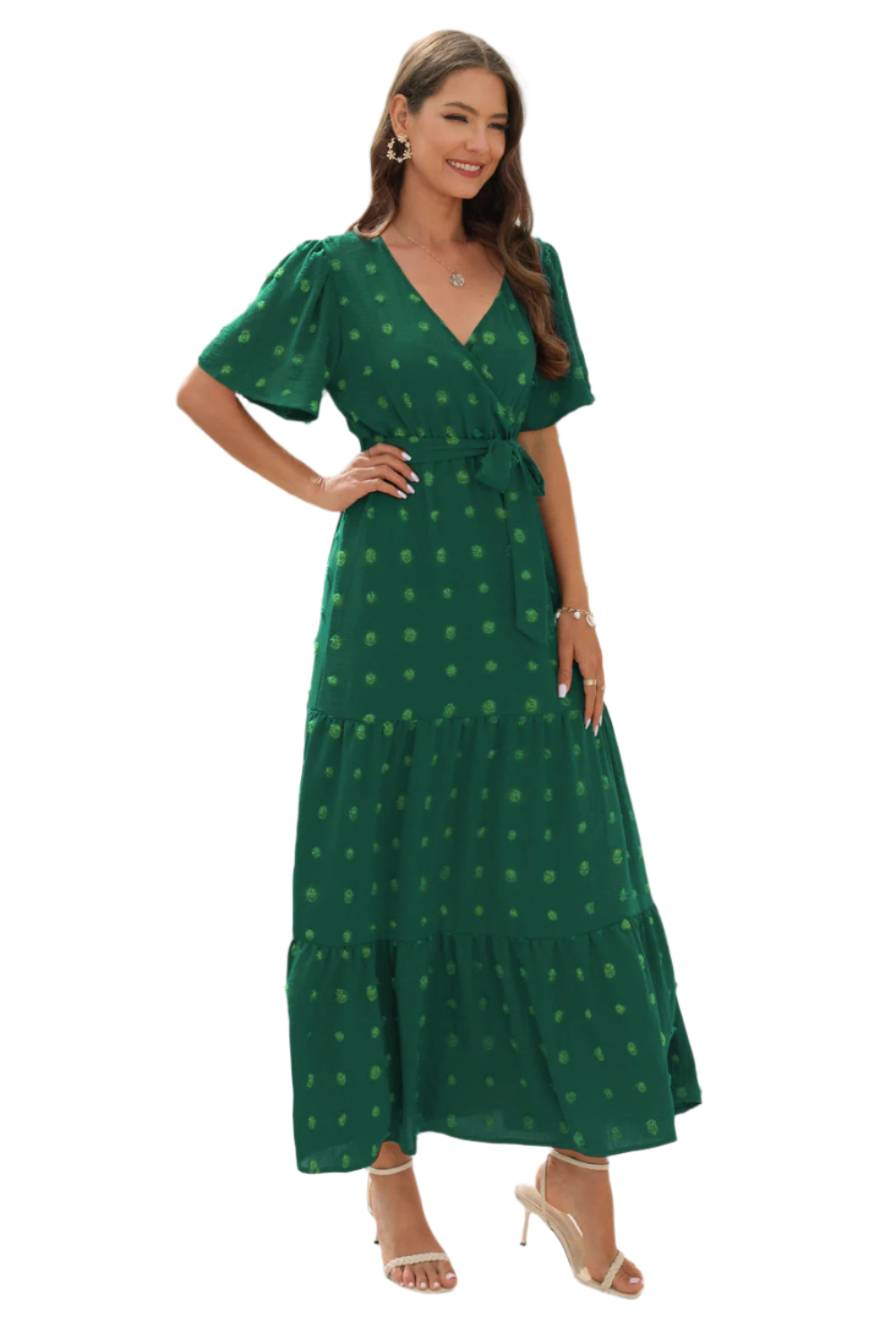Olivia – Luchtige Zomerjurk met Gevormde Taille en Chique Flair