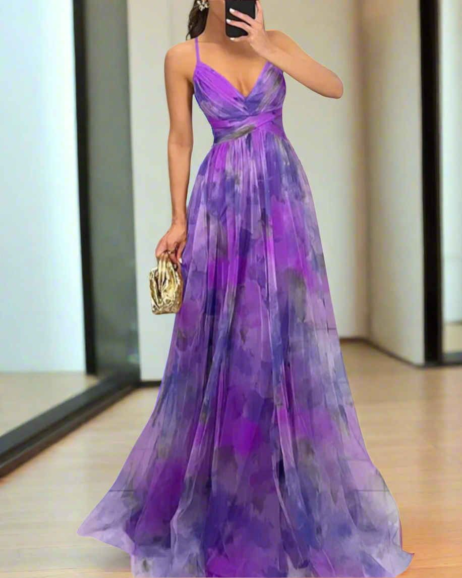 Elara – Luchtige Dames Maxi Jurk met Bloemenprint