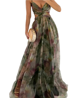 Elara – Luchtige Dames Maxi Jurk met Bloemenprint