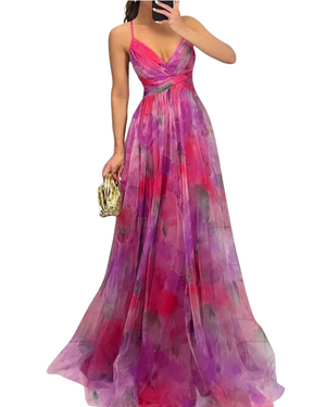 Elara – Luchtige Dames Maxi Jurk met Bloemenprint