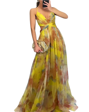 Elara – Luchtige Dames Maxi Jurk met Bloemenprint
