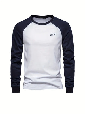 Matteo – Heren Longsleeve T-shirt met Kleurvlakken