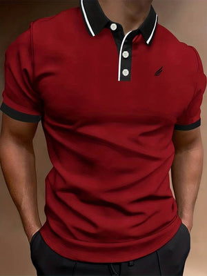 Luca – Heren Polo met Effen Kleur en Casual Look