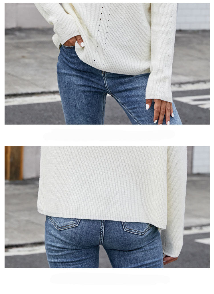 GiadaLuna™ Vrouwen Veelzijdige Losse Sweater Met Hoge Hals