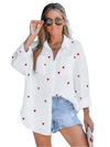 Camille – Zachte Katoenen Damesblouse met Hartjesprint