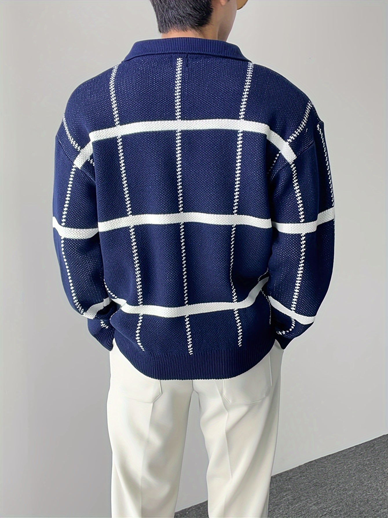 Lorenzo – Half-Zip Geruite Herentrui