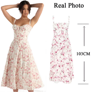 Clara – Bloemen Zomerjurk met Strikdetail voor Dames