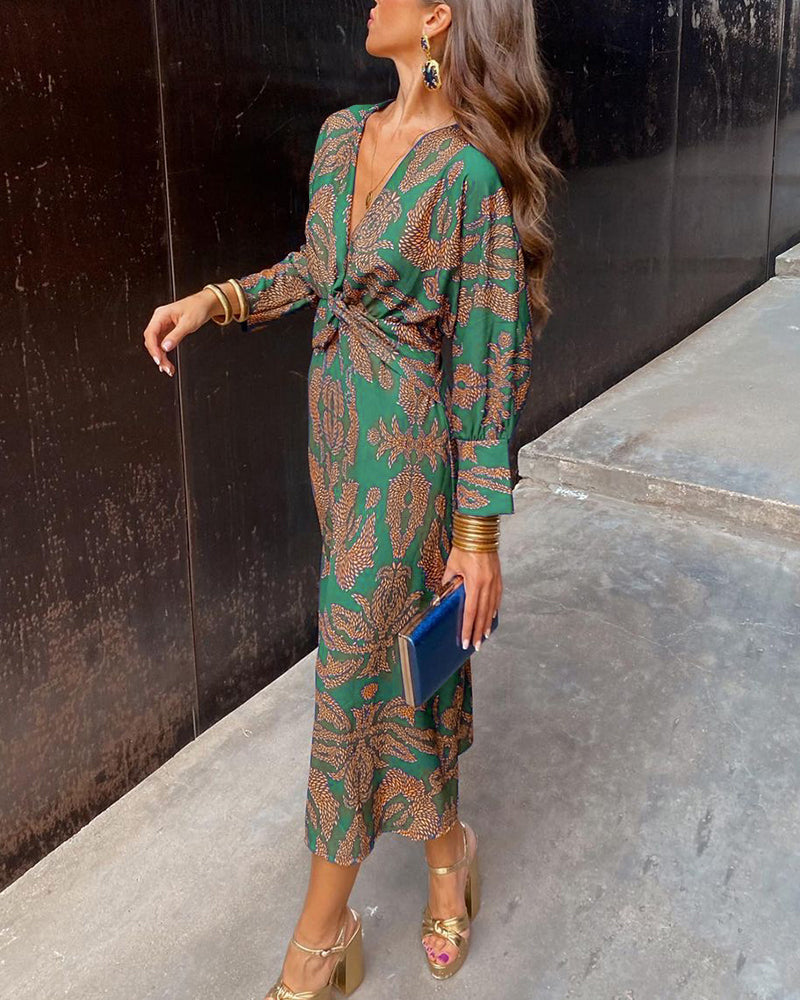 Isabella – Boho-Chic Dames Wikkeljurk Midi