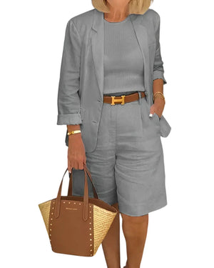 Thera – Dames Twee-Delige Blazer & Shorts Set