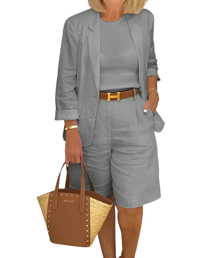 Thera – Dames Twee-Delige Blazer & Shorts Set
