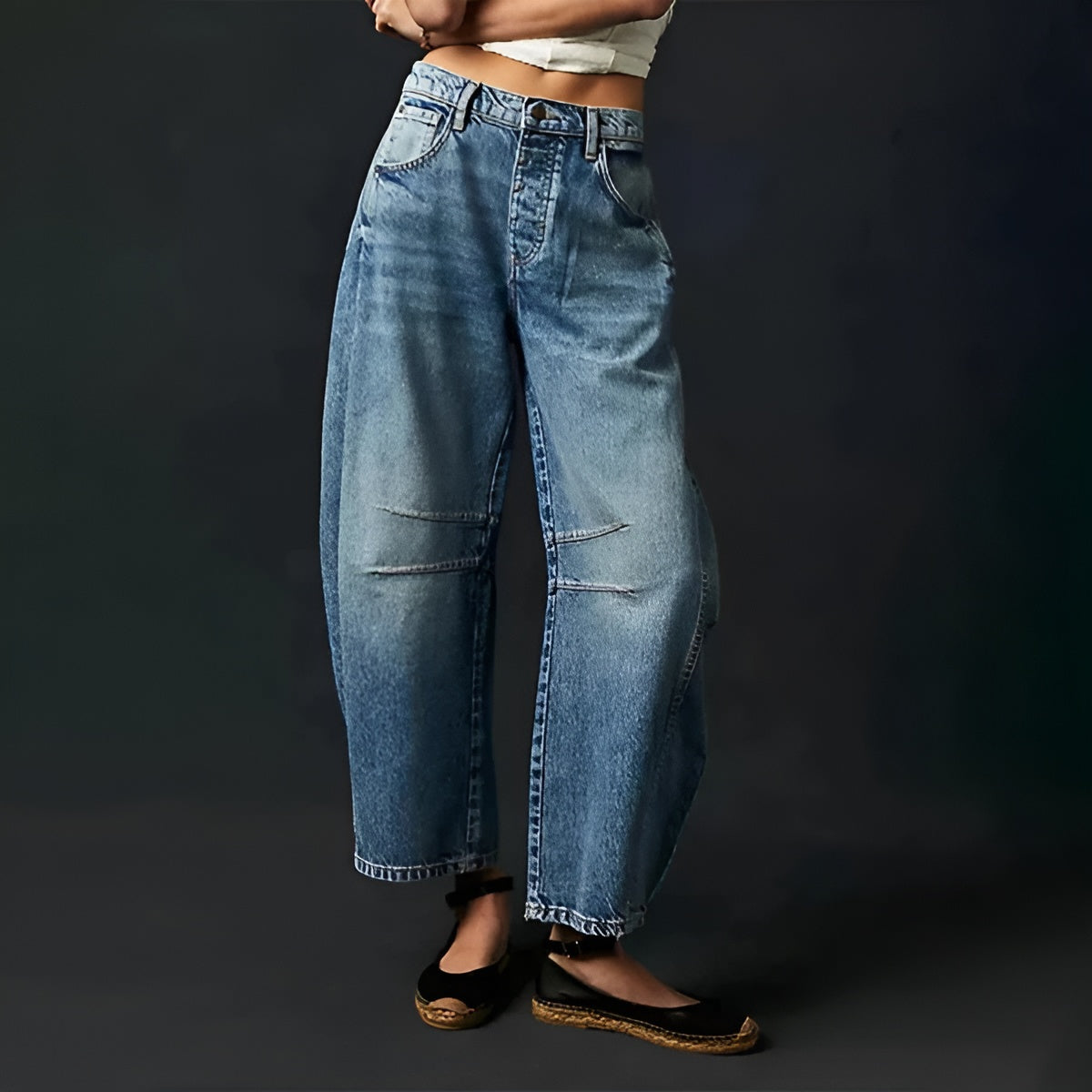 Isabella – Hoge Taille Dames Relaxte Jeans