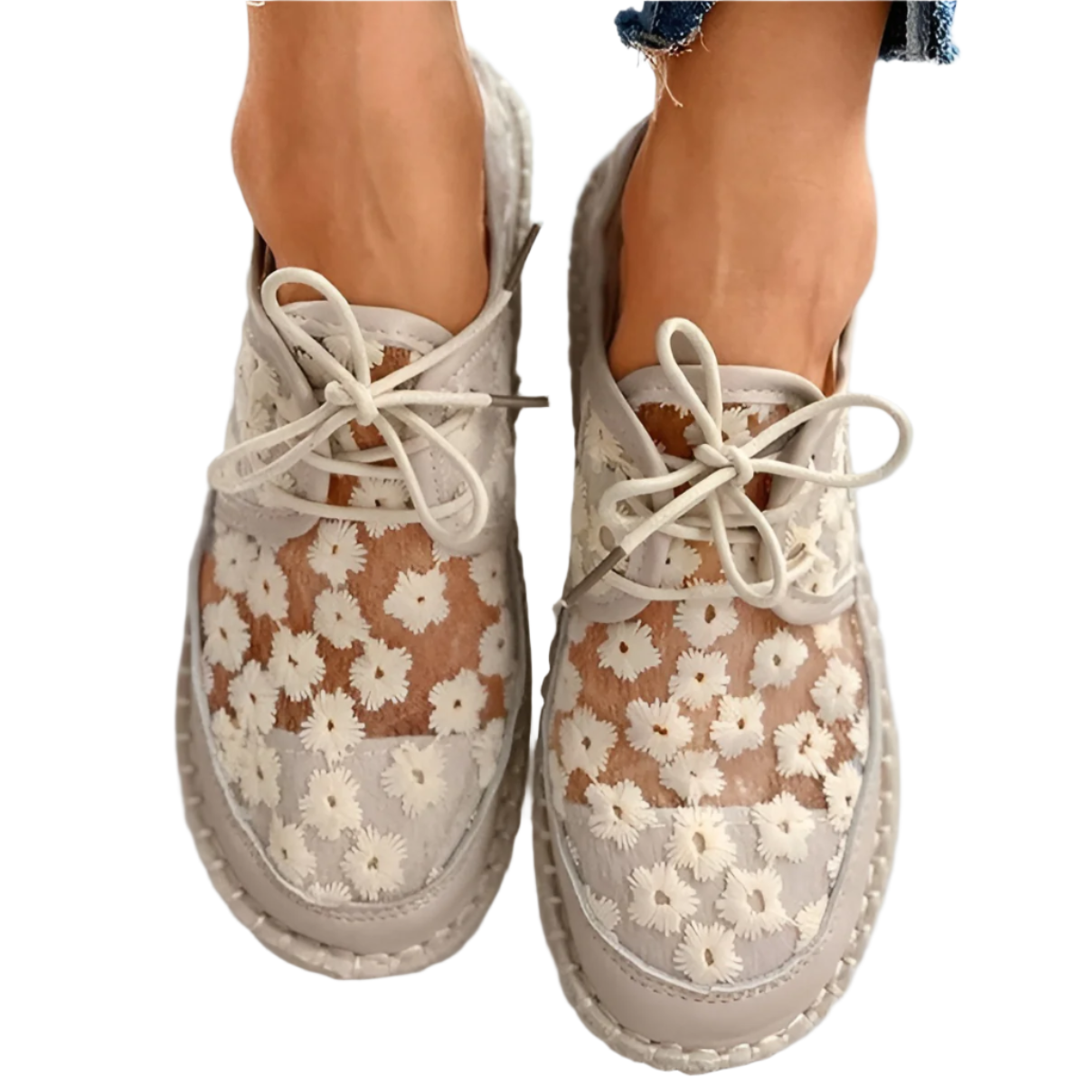 Isabella – Luchtige Comfort Dames Schoen met Bloemenprint