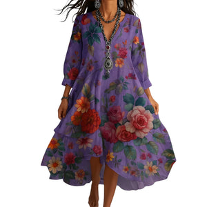 Eliza – Dames Boho Jurk met Vloeiende Pasvorm