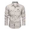 Matteo – Heren Overhemd van Textuurkatoen met Utility-look